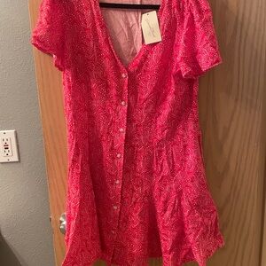 Universal Thread Red Bell Sleeve A-Line Dress